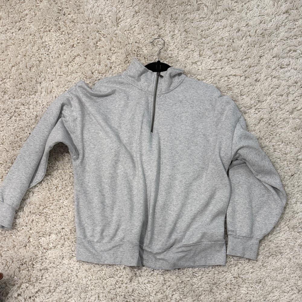 Gray Quarter-Zip Sweatshirt